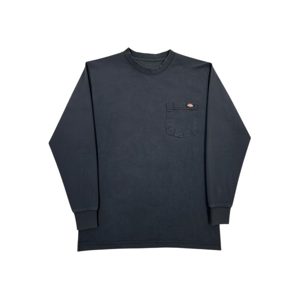 Dickies Heavyweight Long Sleeve Pocket Tee Black Mens Size M